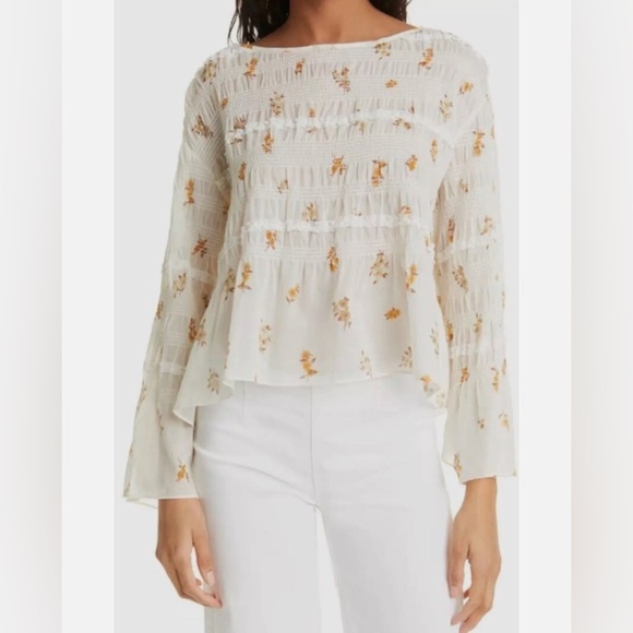 Rebecca Taylor Tops - Rebecca Taylor Ines Smocked Blouse